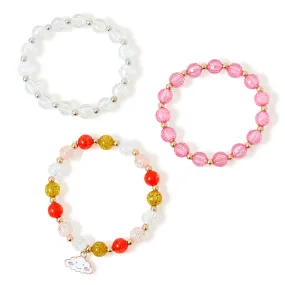 Accessorize London Girl's Cloud Stretch Bracelets Set Of Three