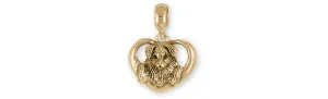Australian Shepherd Jewelry 14k Yellow Gold Handmade Australian Shepherd Charm Slide This Charm Will Fit A Pandora® Slide Bracelet ASH1-PNSG