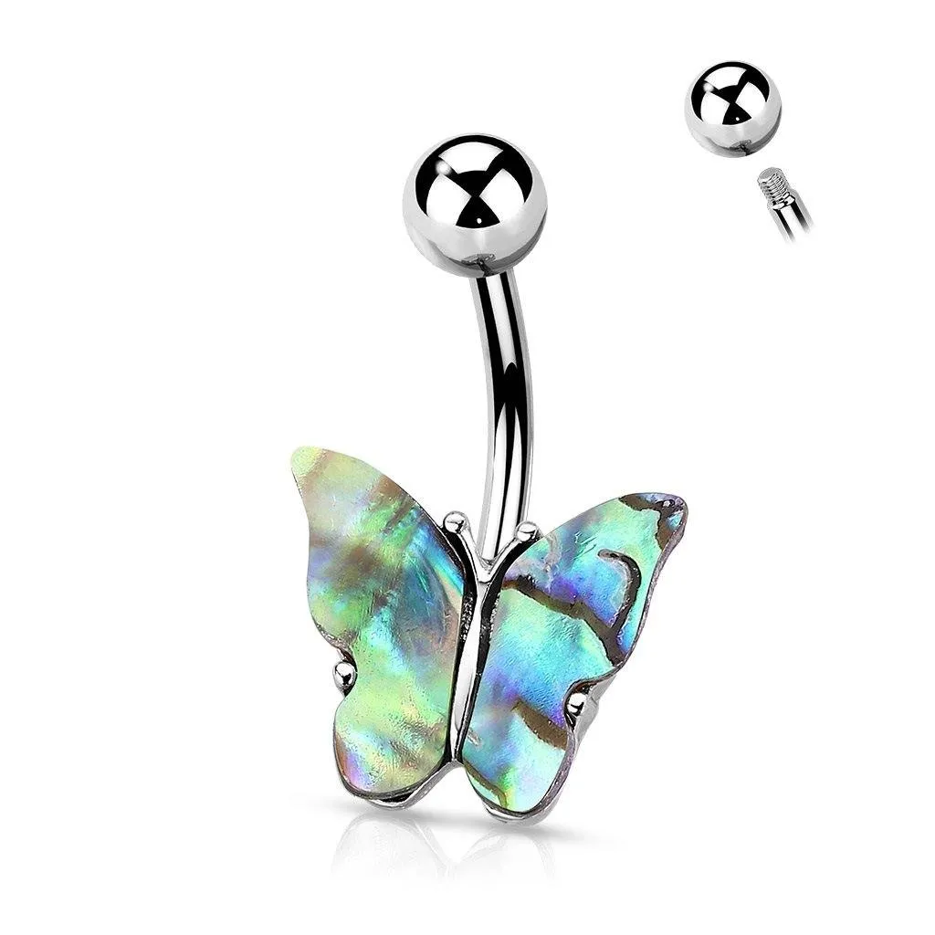 Belly Ring - Butterfly Shell