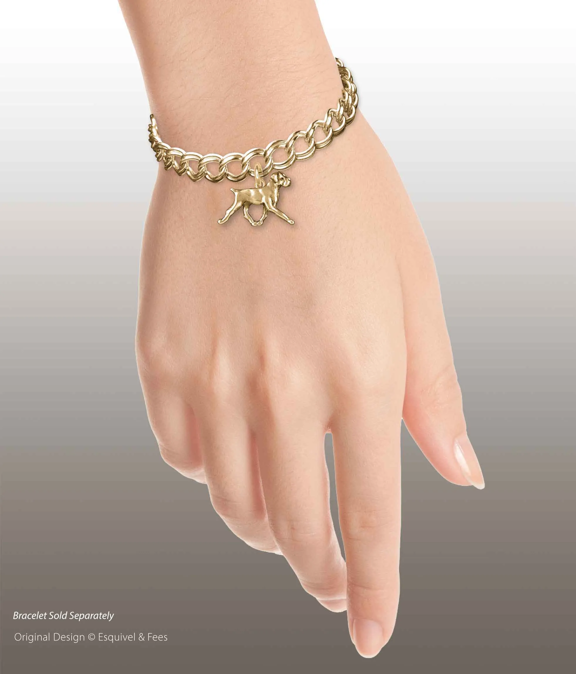 Boxer Jewelry 14k Gold Handmade Boxer Dog Charm  BX11-CG