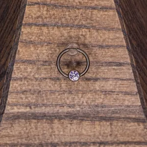 Captive Bead with Lavender Crystal
