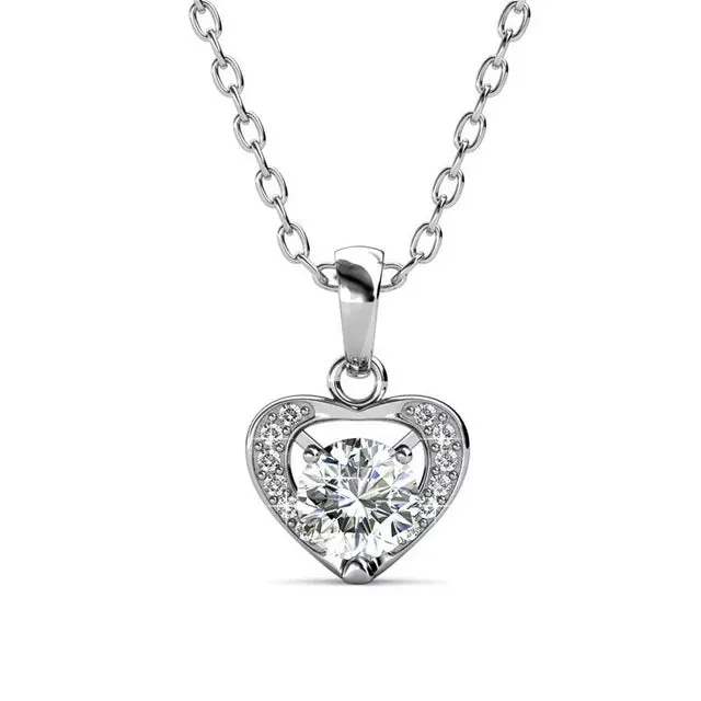 Cate & Chloe Amberly 18k Rose Gold Heart Pendant Necklace