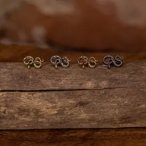 Coiled Snake in White Gold