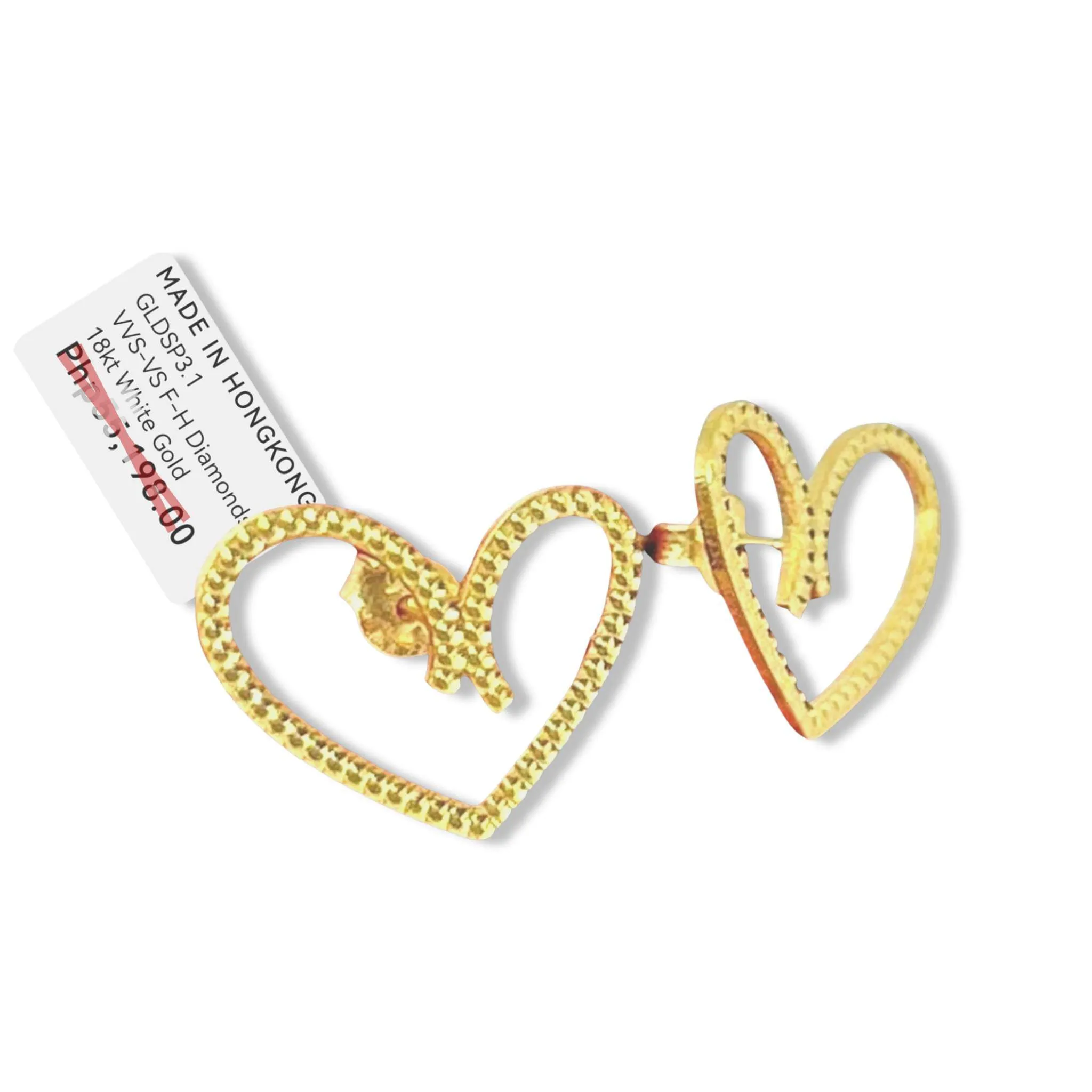 #GOLD2024 | 18K Golden Heart Stud Earrings