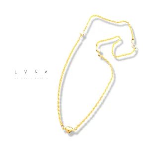 #GOLD2024 | 18K Golden Station Heart Rope Chain 18”