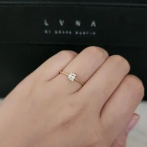 #LVNA2024 | Golden Baguette Emerald Diamond Ring 18kt