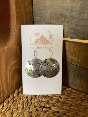 Stamped Large Mountain Scene