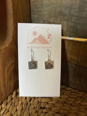 Stamped Mountain Earrings